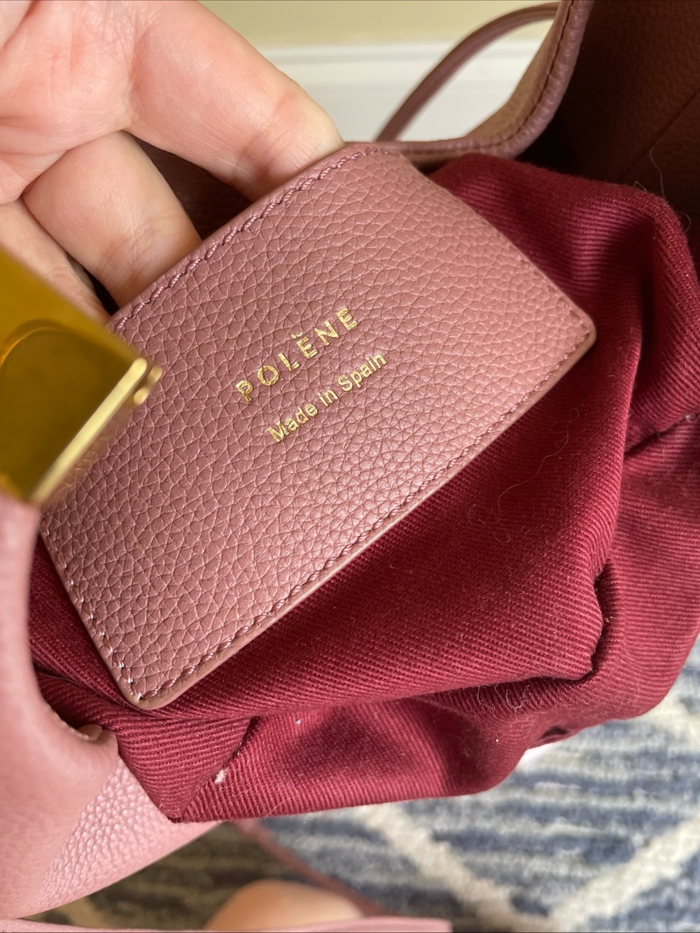Authentic Polene Beri bag in Lilac - Picture 8 of 11